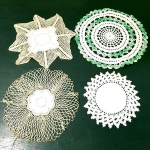 Antique Hand Crocheted‎ Doilies